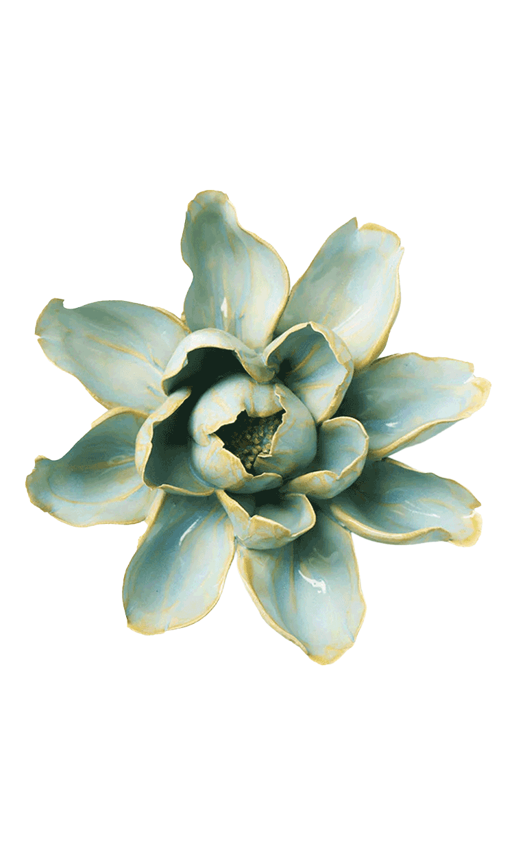 Robin's Egg Blue Aurora Water Lily - handmade by Chive Studio Toronto