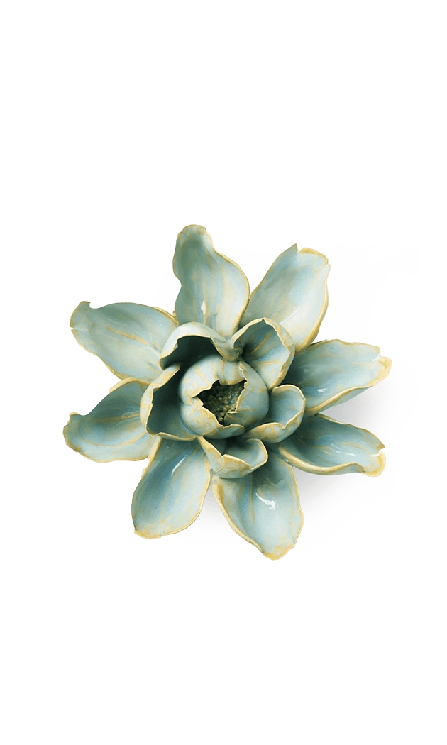 Robin's Egg Blue Aurora Water Lily - handmade by Chive Studio Toronto