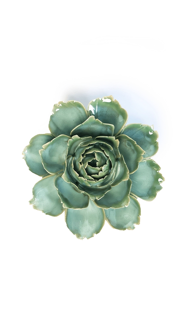 Milk Teal - Camellia - handmade by Chive Studio Toronto