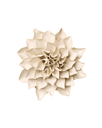 Ivory Autumn Azalea ceramic wall flower — English Garden Collection — Chive Ceramics Studio