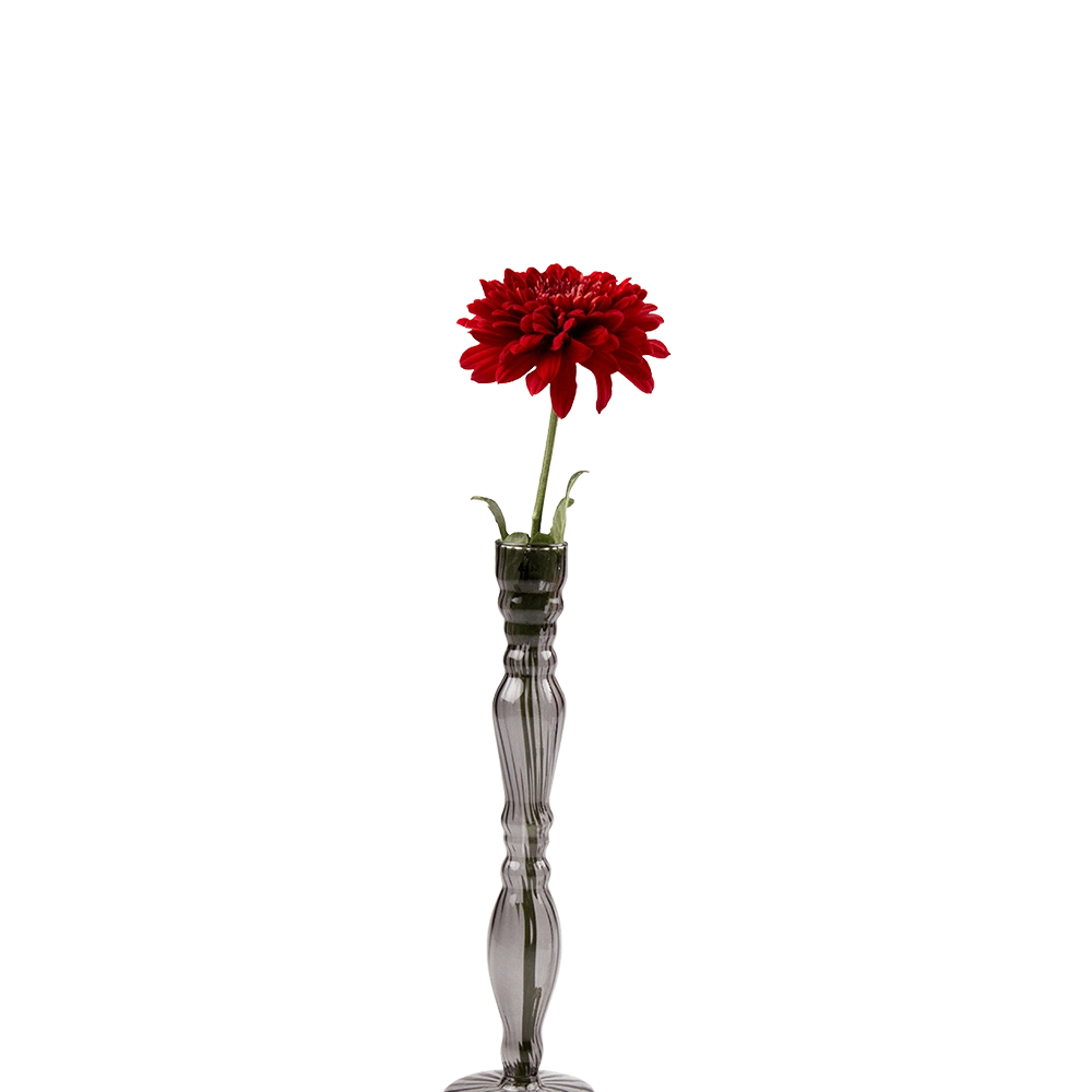 Smoke Glass Modern Flower Vase - Candelabra - handmade by Chive Studio Toronto