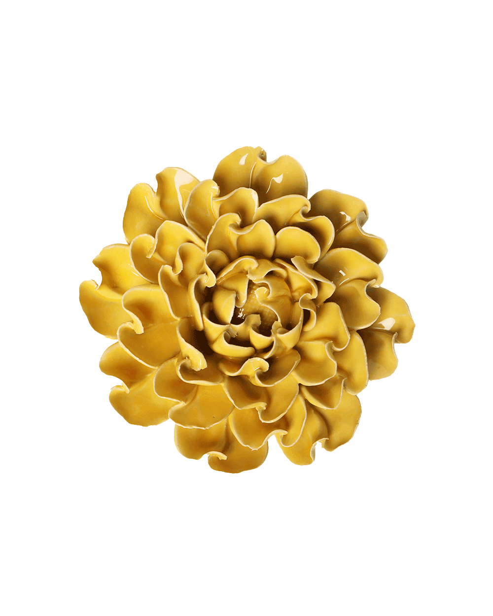 Buttercup Yellow Hawthorn ceramic wall flower — English Garden Collection — Chive Ceramics Studio