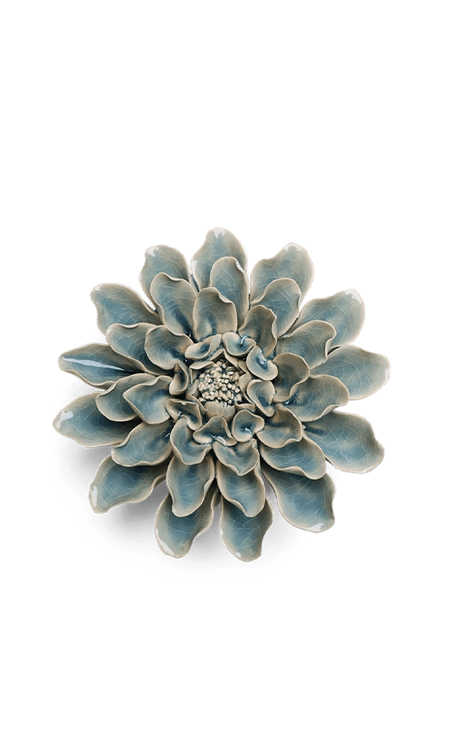 Powder Blue - Aphrodite Dahlia - handmade by Chive Studio Toronto