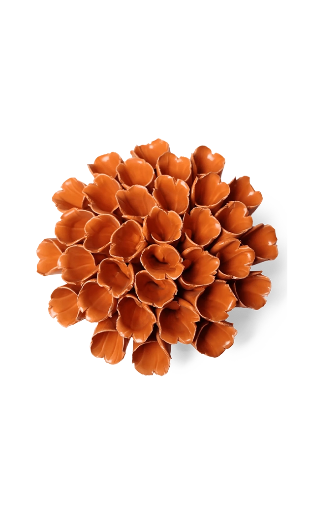 Orange Large - Ceramic Flower Polyp - handmade by Chive Studio Toronto