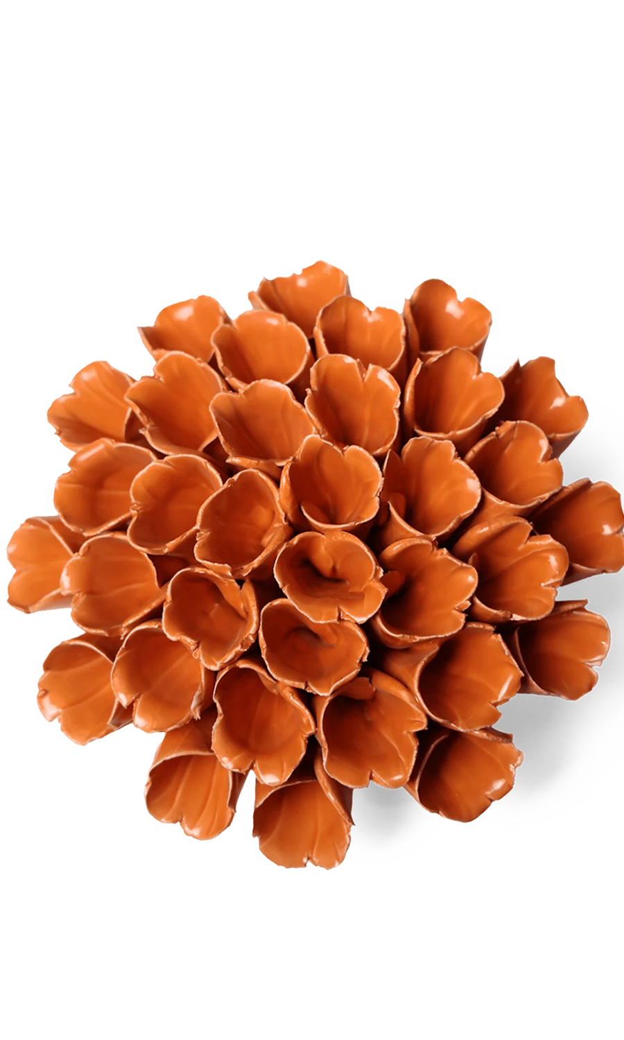 Orange Ceramic Flower Polyp Large - Classic Collection - handmade by Chive Studio Toronto