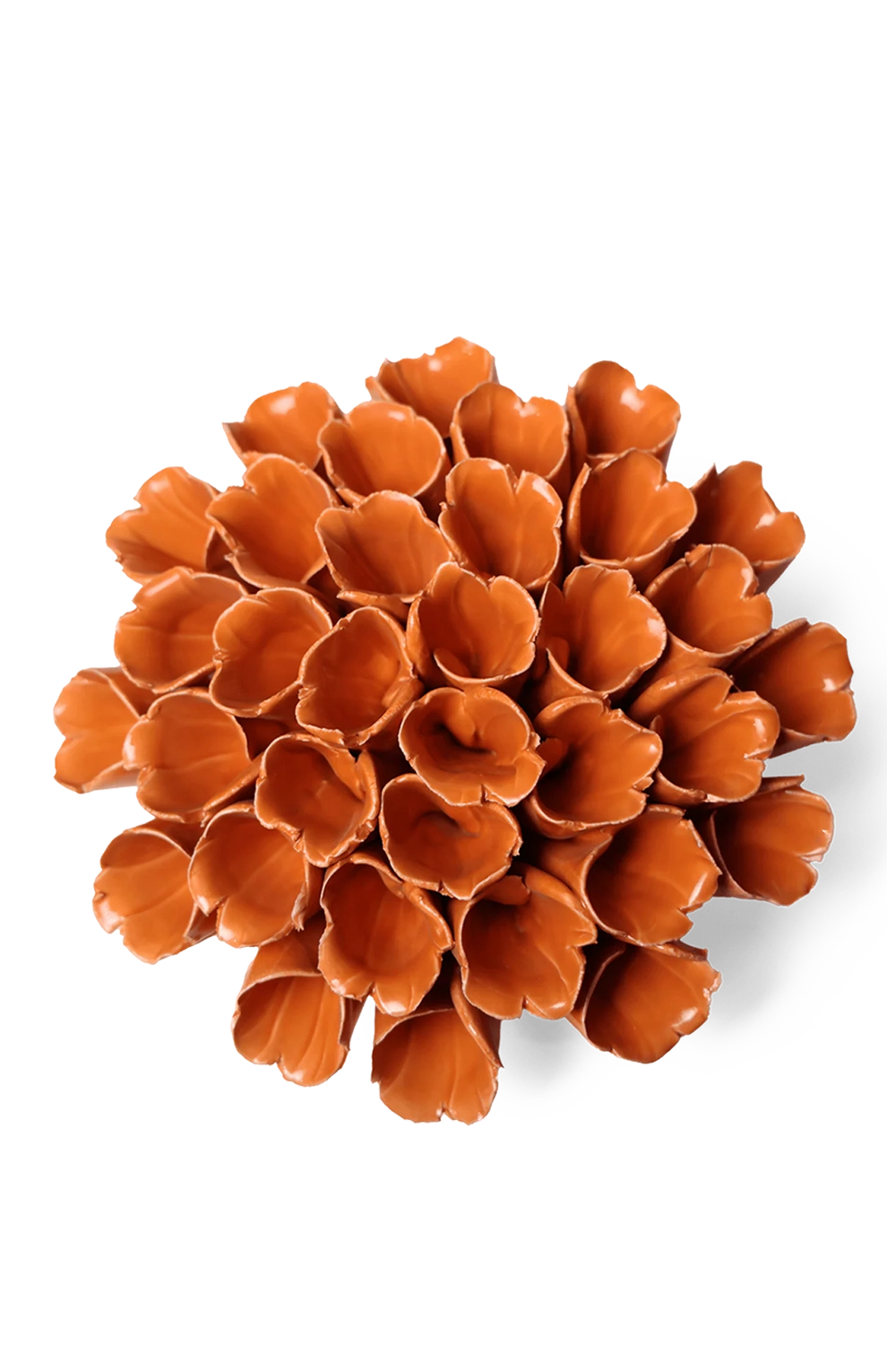 Orange Ceramic Flower Polyp Large - Classic Collection - handmade by Chive Studio Toronto