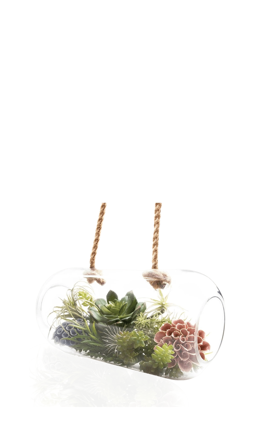 Clear Hanging Tube Glass Large Hanging Terrarium - Bolsk - handmade by Chive Studio Toronto