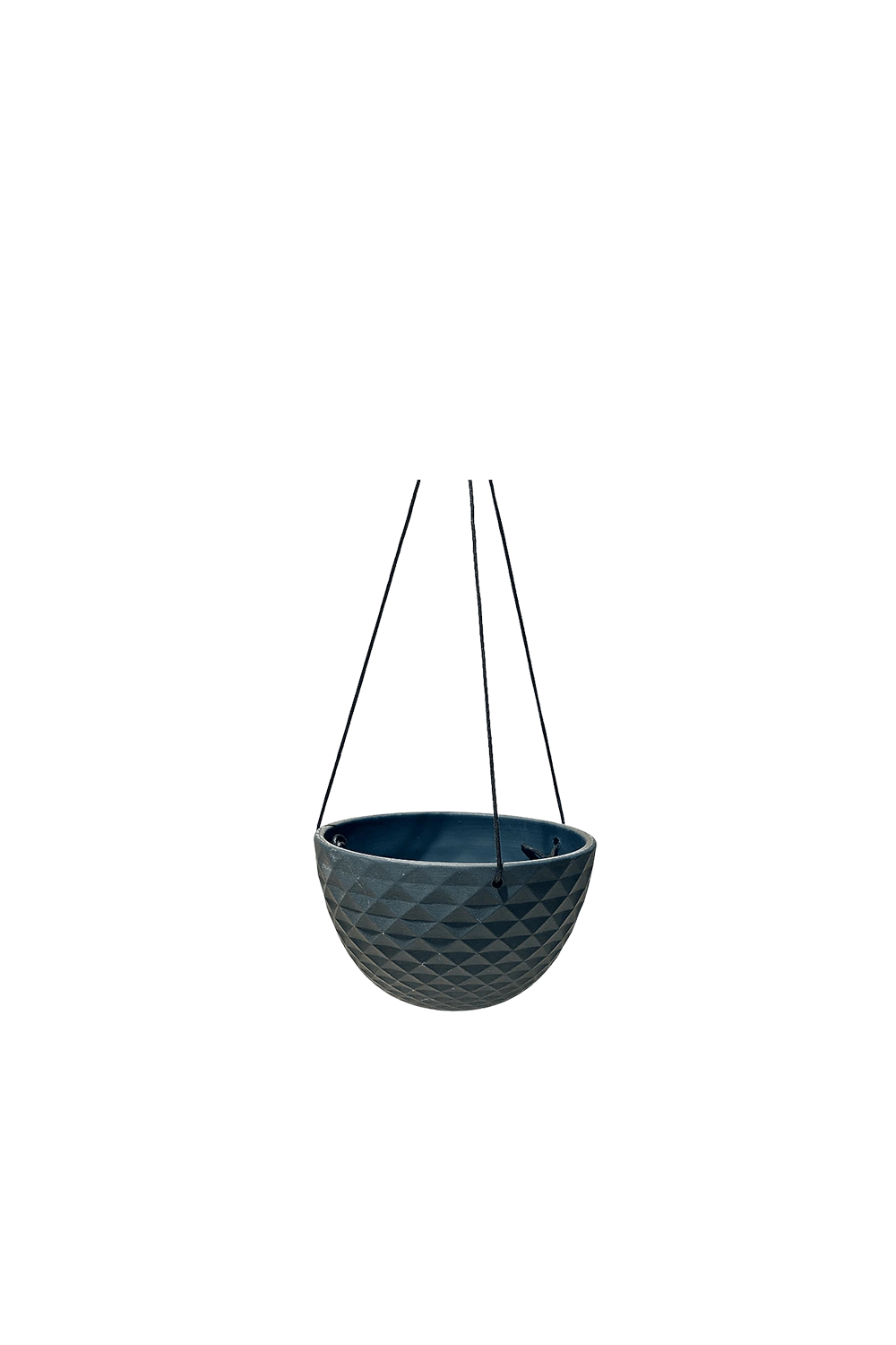 Black Porcelain Modern Hanging Planter - Mofo - handmade by Chive Studio Toronto