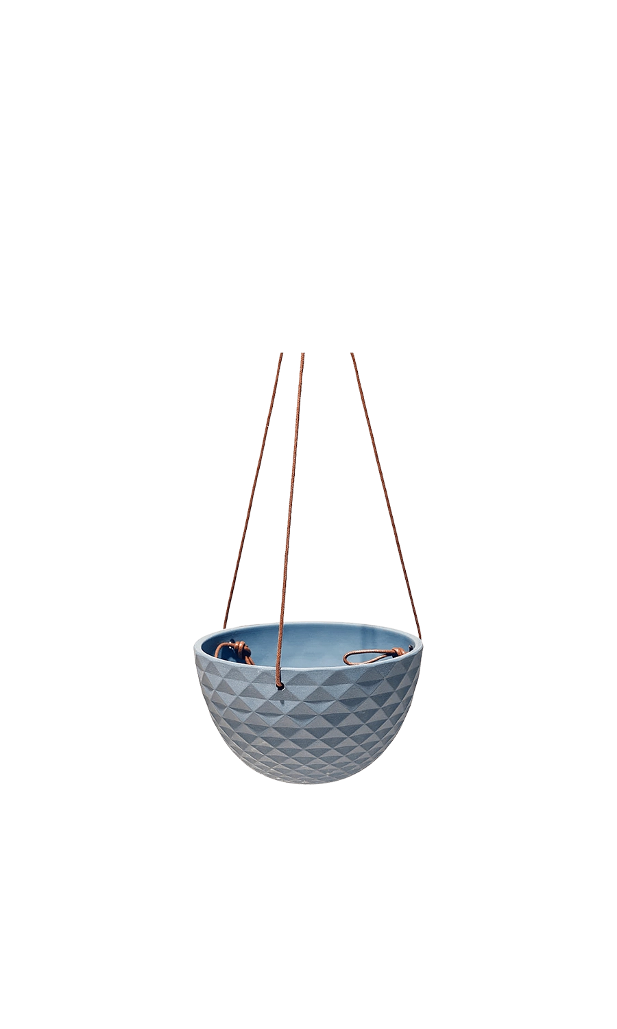Blue Grey Porcelain Modern Hanging Planter - Mofo - handmade by Chive Studio Toronto