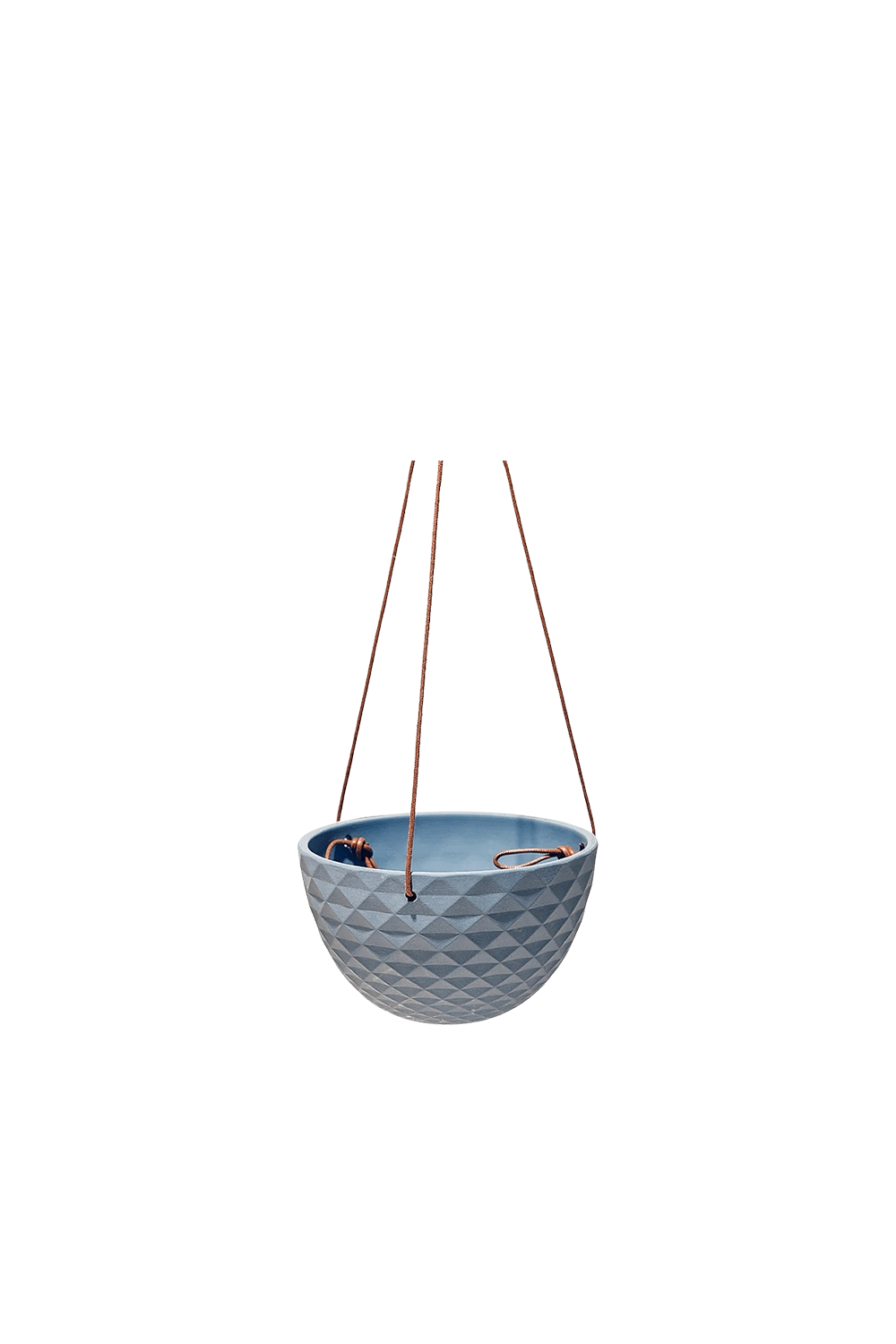 Blue Grey Porcelain Modern Hanging Planter - Mofo - handmade by Chive Studio Toronto