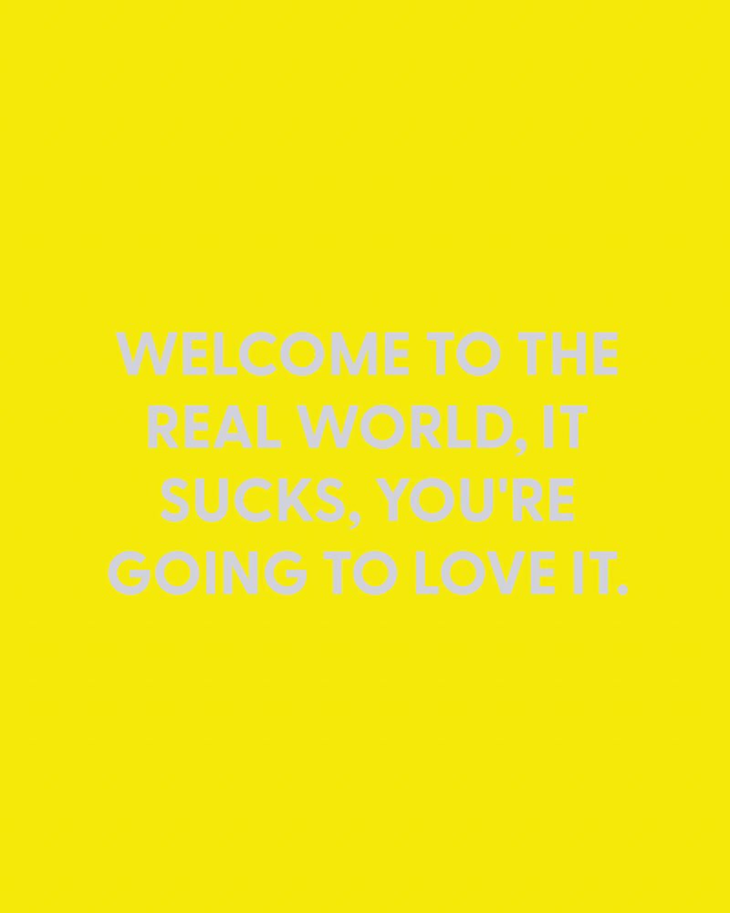 Welcome to the real world, it sucks, you're going to love it. - Greeting Card - Chive Ceramics Studio - Cards - Chive Ceramics Studio