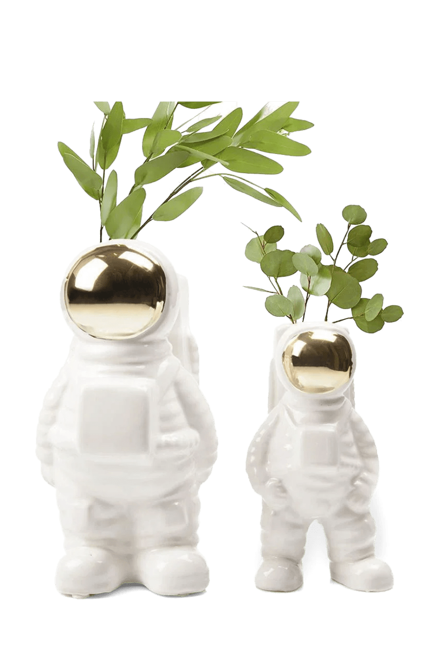 Astronaut Ceramic Unique Flower Vase - Chive Ceramics Studio - Vases - Chive Ceramics Studio