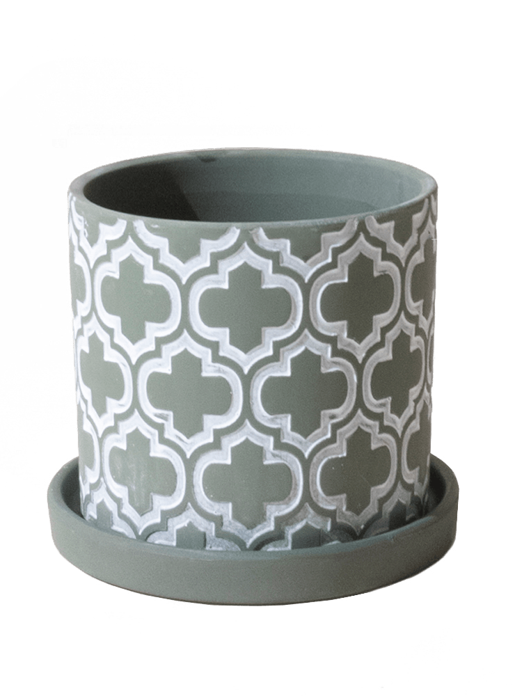 Balter Ceramic Pot And Saucer Set - Chive Ceramics Studio - Pots - Chive Ceramics Studio