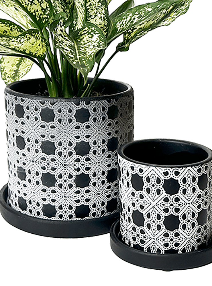 Balter Ceramic Pot And Saucer Set - Chive Ceramics Studio - Pots - Chive Ceramics Studio