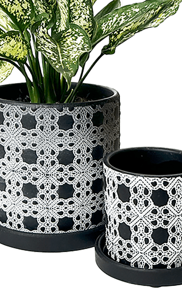 Balter Ceramic Pot And Saucer Set - Chive Ceramics Studio - Pots - Chive Ceramics Studio