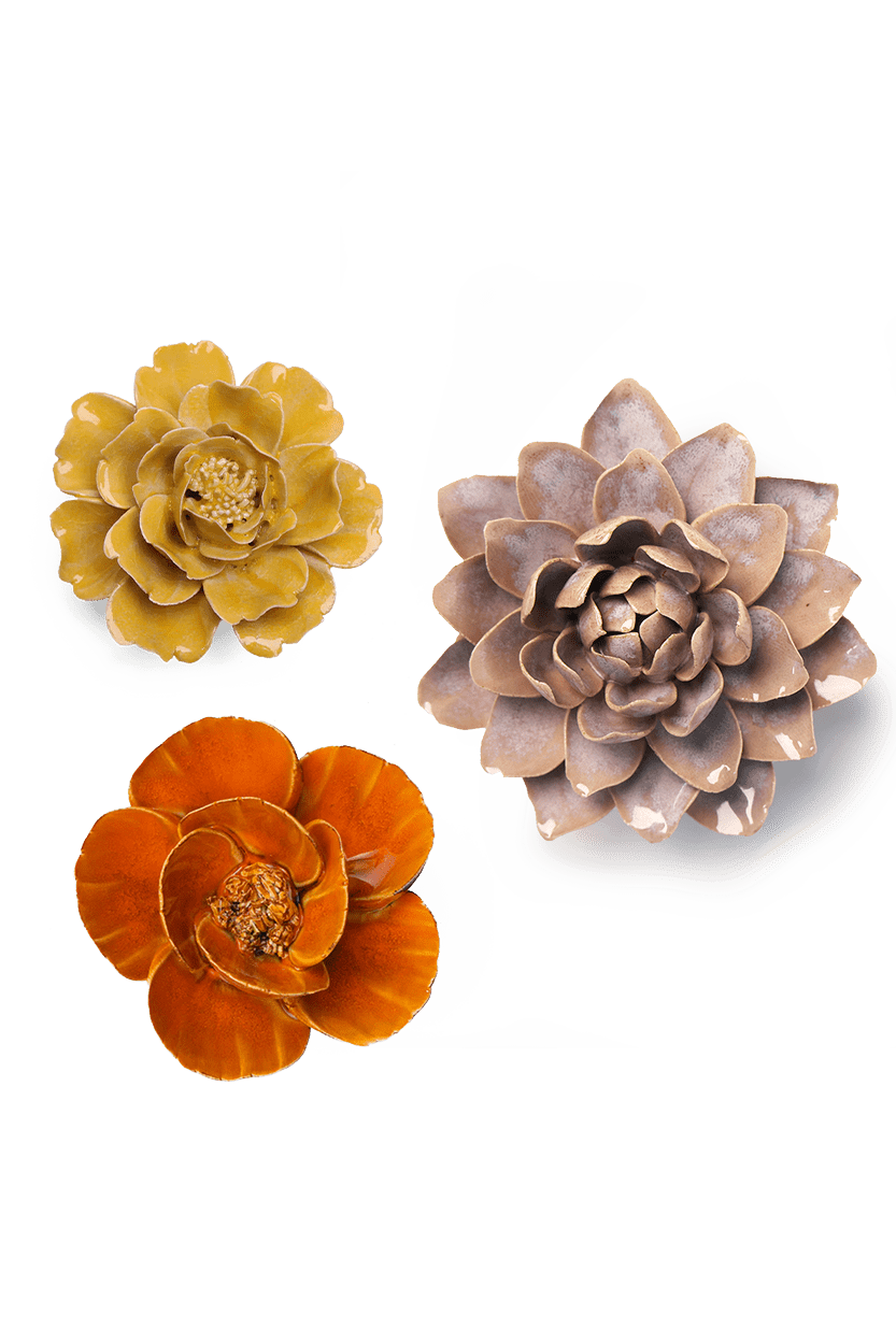 Ceramic Birth Flower Collection - Summer - Chive Ceramics Studio - Ceramic Flowers - Chive Ceramics Studio