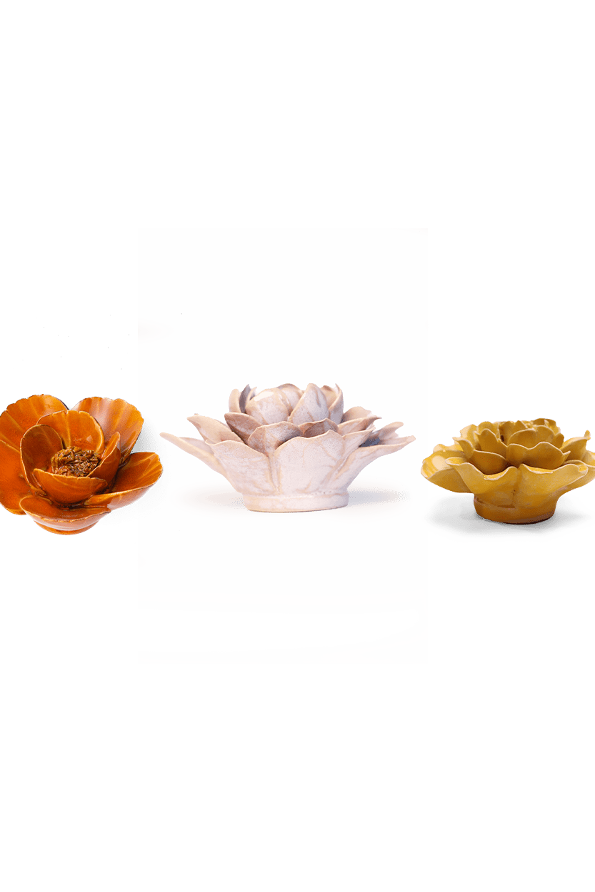 Ceramic Birth Flower Collection - Summer - Chive Ceramics Studio - Ceramic Flowers - Chive Ceramics Studio