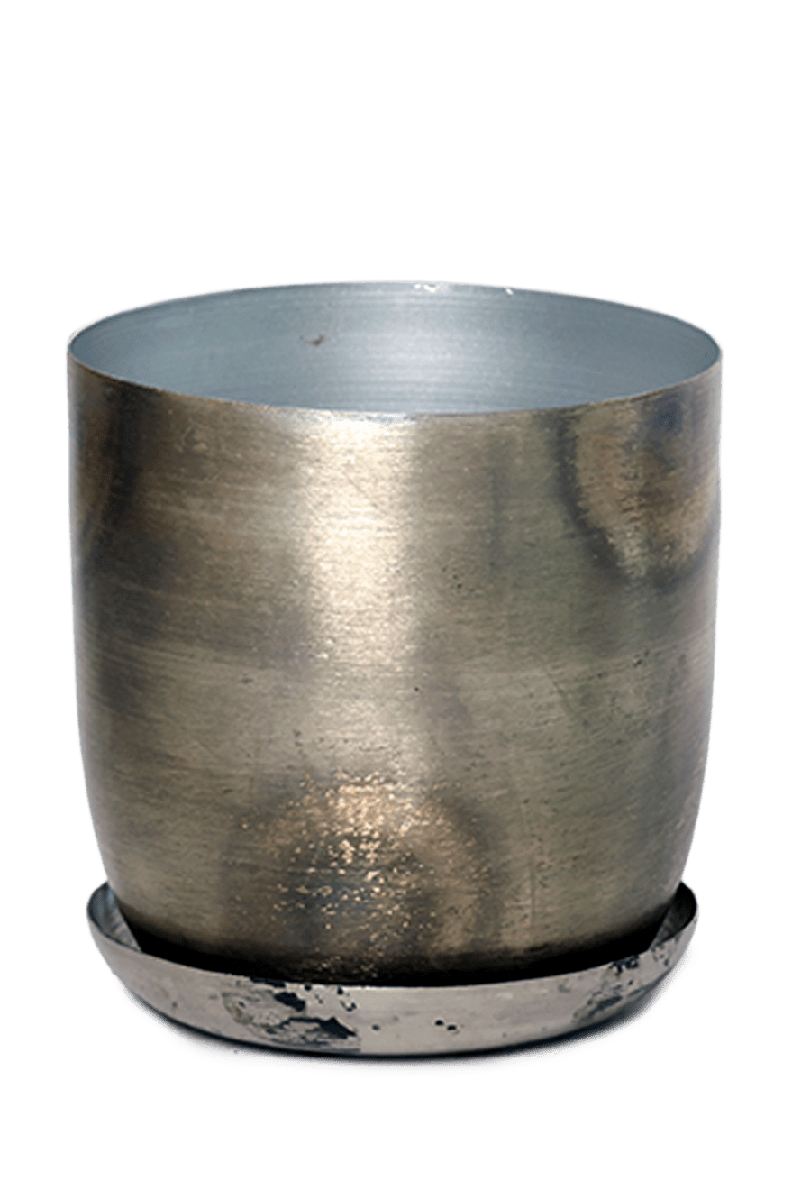 Joe Metal Pot With Drainage Hole | 3 & 5 inch - Chive Ceramics Studio - Pots - Chive Ceramics Studio