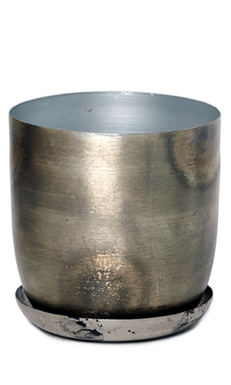 Joe Metal Pot With Drainage Hole | 3 & 5 inch - Chive Ceramics Studio - Pots - Chive Ceramics Studio