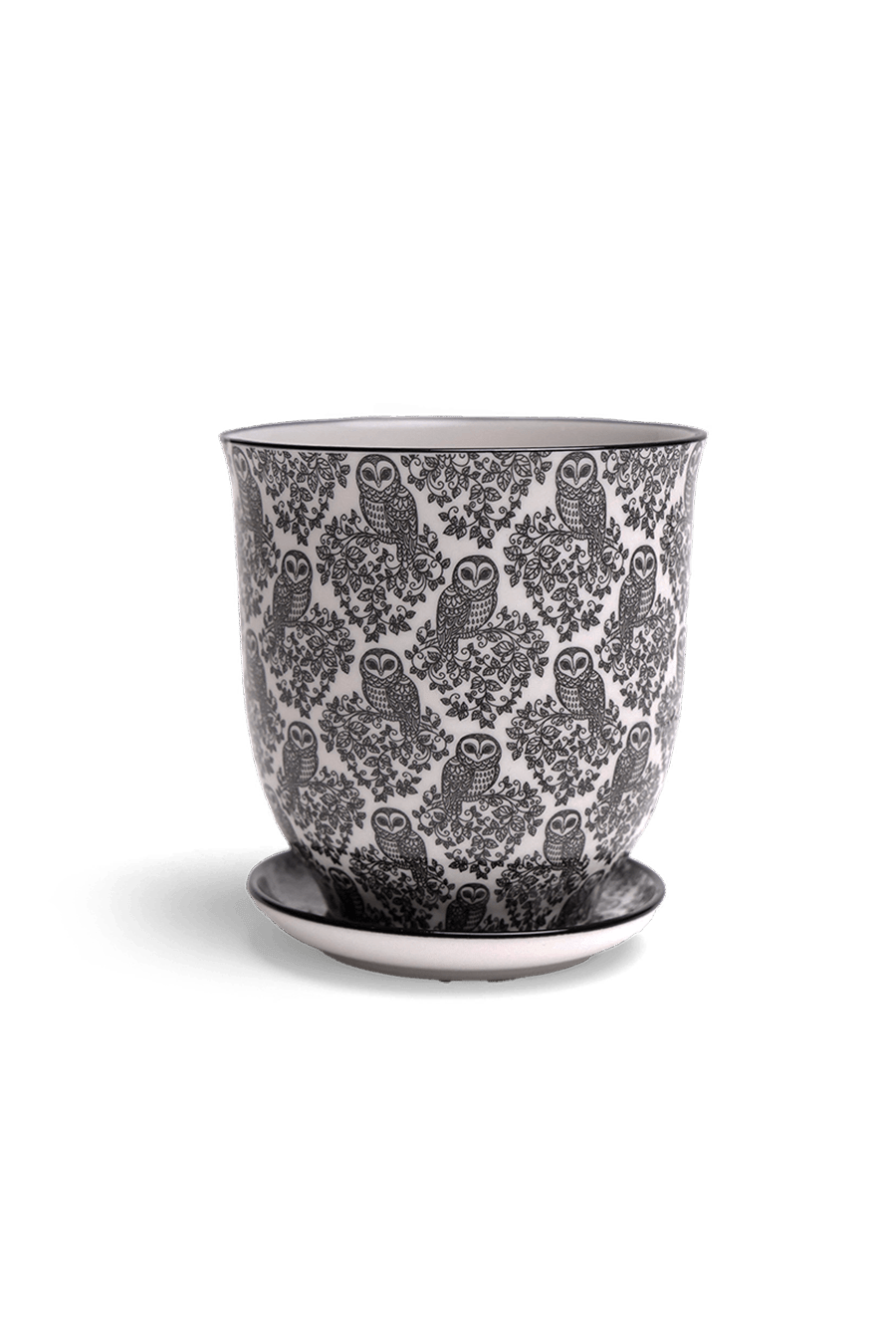 Liberte Porcelain Pot And Saucer Set With Drainage - Chive Ceramics Studio - Pots - Chive Ceramics Studio