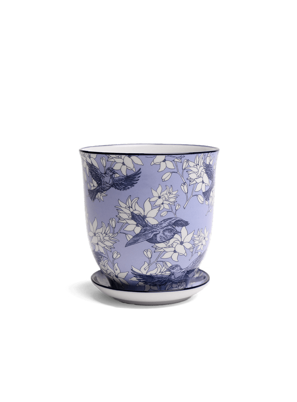 Liberte Porcelain Pot And Saucer Set With Drainage - Chive Ceramics Studio - Pots - Chive Ceramics Studio