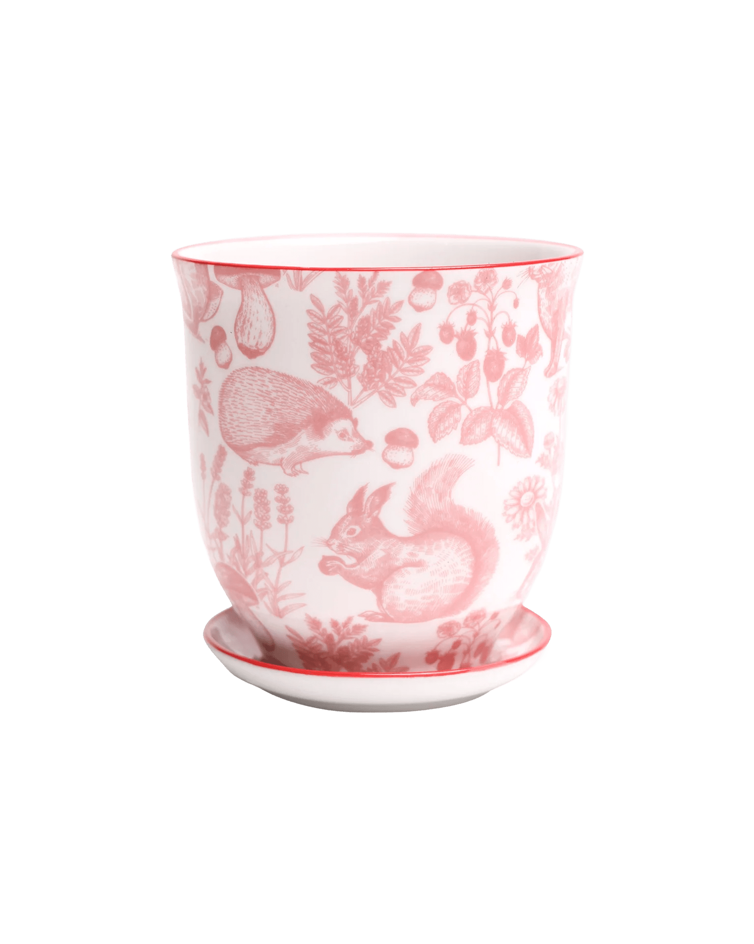 Liberte Porcelain 4.25" Pot And Saucer - Chive Ceramics Studio - Pots - Chive Ceramics Studio