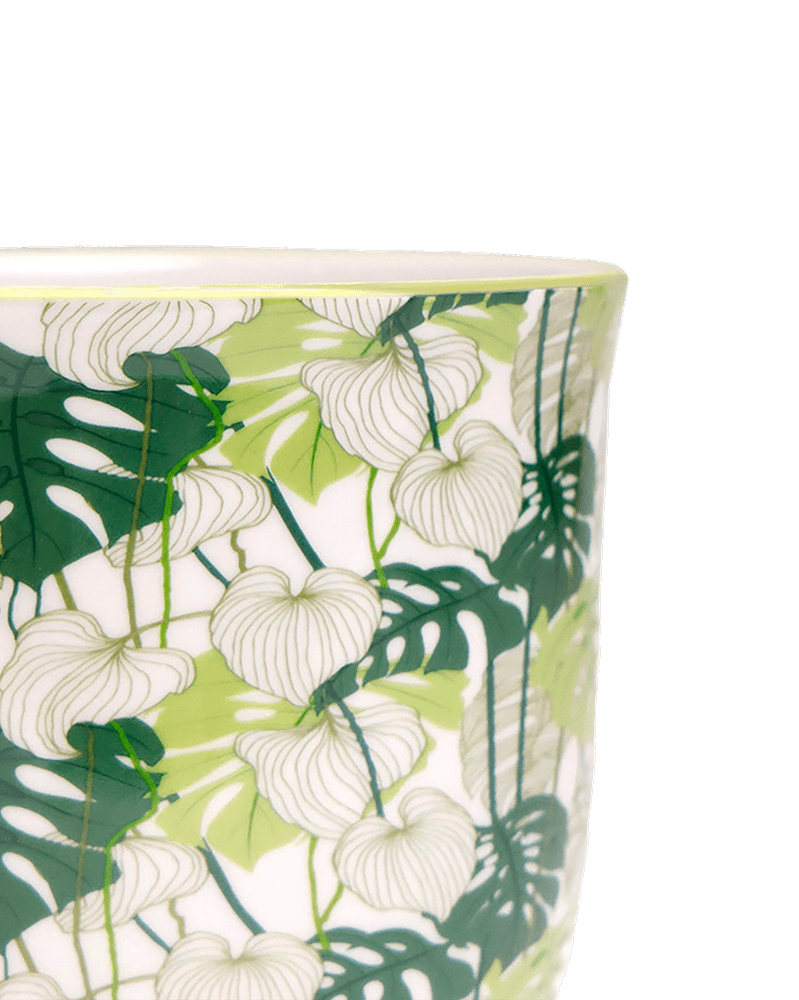Liberte 5 Porcelain Pot And Saucer With Drainage - Chive Ceramics Studio - Pots - Chive Ceramics Studio