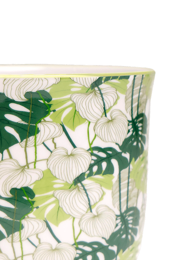 Liberte 5 Porcelain Pot And Saucer With Drainage - Chive Ceramics Studio - Pots - Chive Ceramics Studio