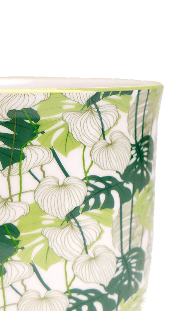 Liberte 5 Porcelain Pot And Saucer With Drainage - Chive Ceramics Studio - Pots - Chive Ceramics Studio