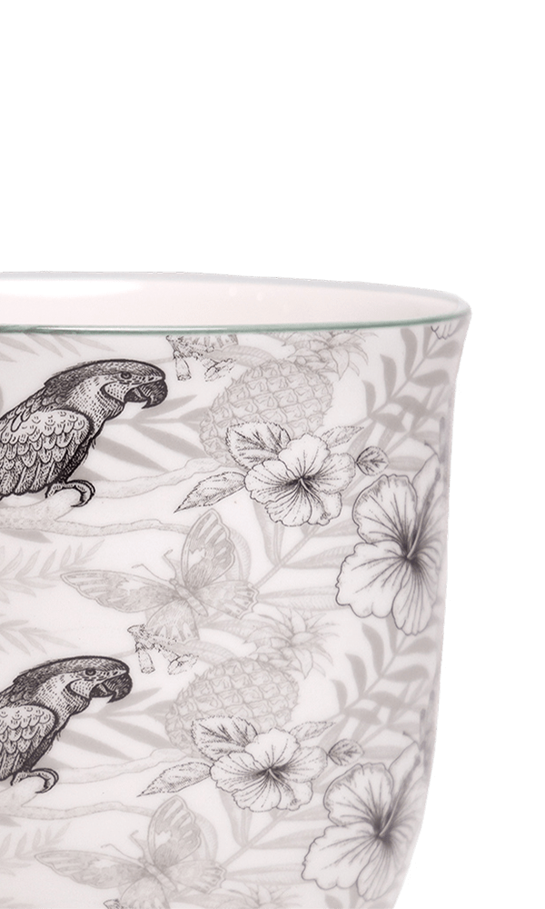 Liberte 5 Porcelain Pot And Saucer With Drainage - Chive Ceramics Studio - Pots - Chive Ceramics Studio