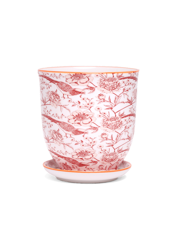 Liberte 5 Porcelain Pot And Saucer With Drainage - Chive Ceramics Studio - Pots - Chive Ceramics Studio