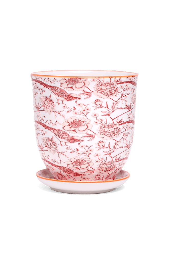 Liberte 5 Porcelain Pot And Saucer With Drainage - Chive Ceramics Studio - Pots - Chive Ceramics Studio