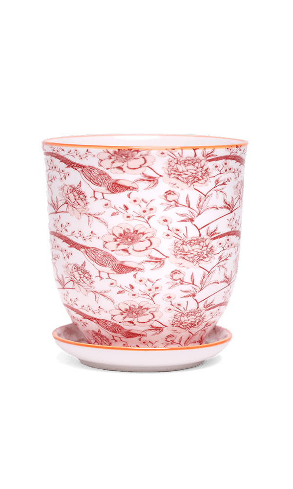 Liberte 5 Porcelain Pot And Saucer With Drainage - Chive Ceramics Studio - Pots - Chive Ceramics Studio