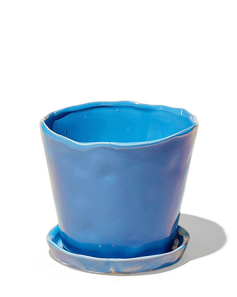 Tika Ceramic Pot & Saucer Set With Drainage - Chive Ceramics Studio - Pots - Chive Ceramics Studio