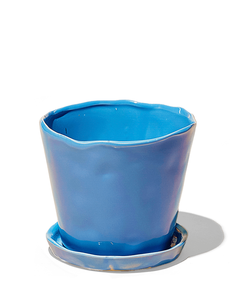 Tika Ceramic Pot & Saucer Set With Drainage - Chive Ceramics Studio - Pots - Chive Ceramics Studio