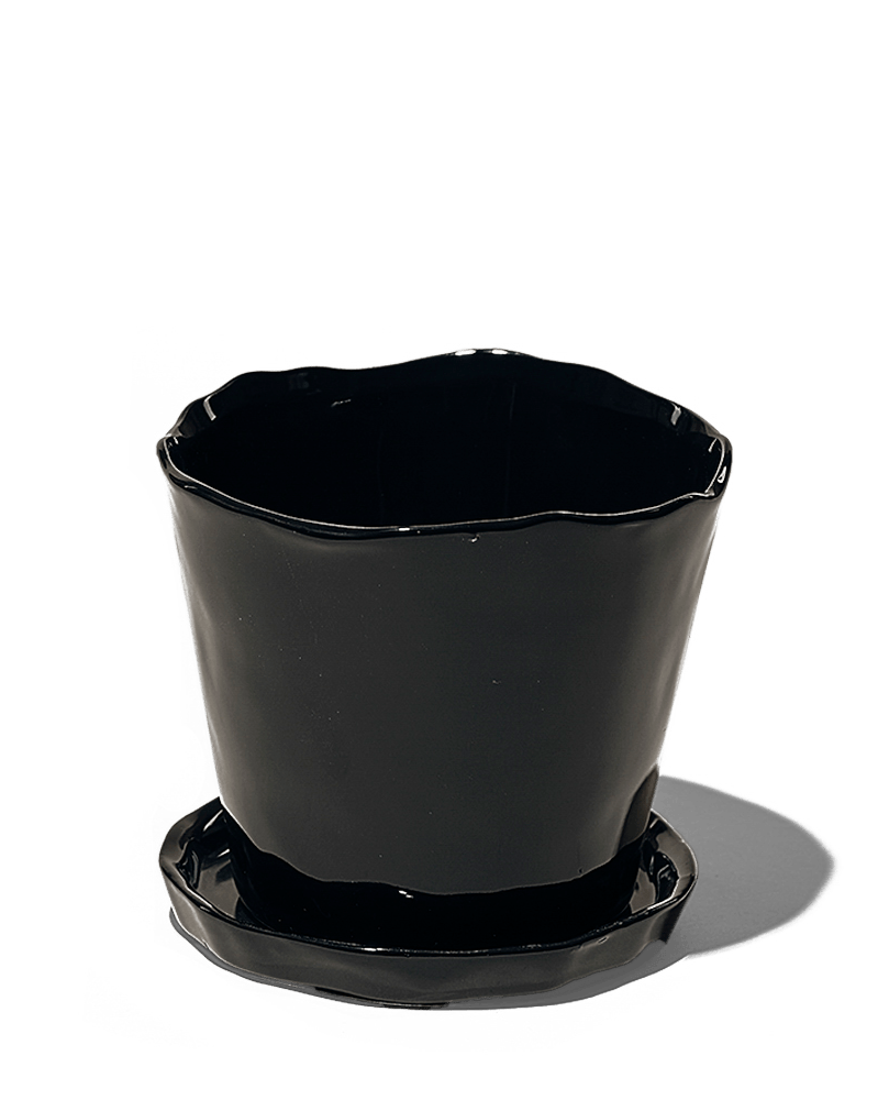 Tika Ceramic Pot & Saucer Set With Drainage - Chive Ceramics Studio - Pots - Chive Ceramics Studio