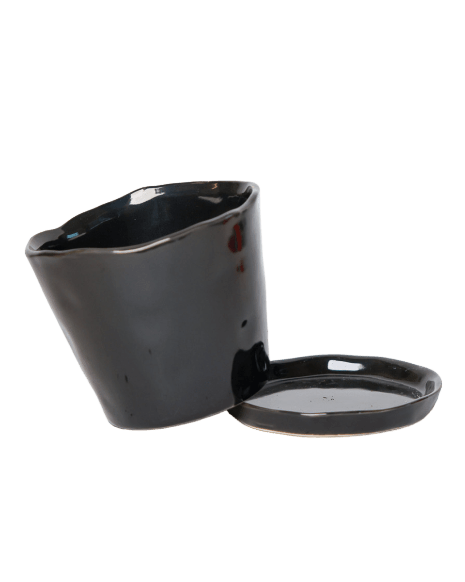 Tika Pot & Saucer | 8 & 10 inch - Chive Ceramics Studio - Pots - Chive Ceramics Studio