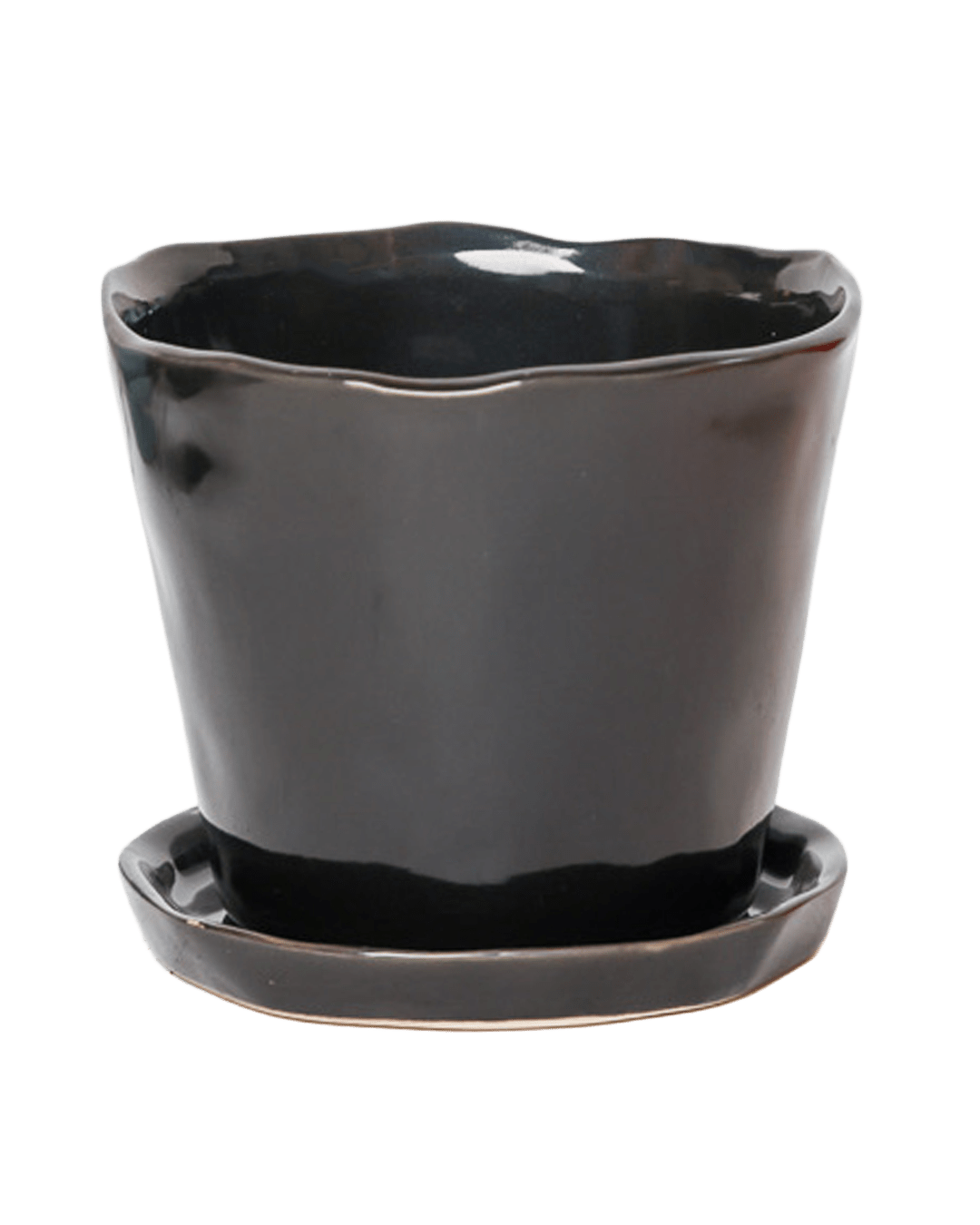 Tika Pot & Saucer | 5 inch - Chive Ceramics Studio - Pots - Chive Ceramics Studio