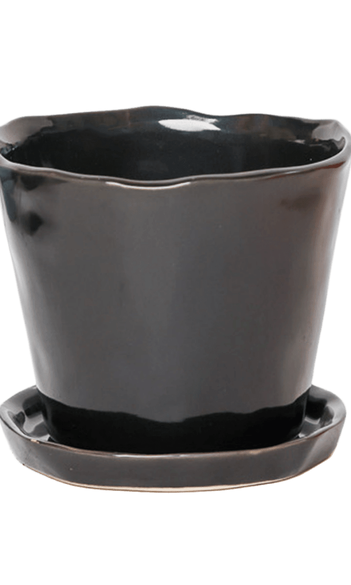 Tika Pot & Saucer | 8 & 10 inch - Chive Ceramics Studio - Pots - Chive Ceramics Studio