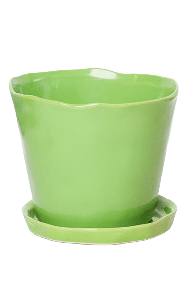 Tika Pot & Saucer | 8 & 10 inch - Chive Ceramics Studio - Pots - Chive Ceramics Studio