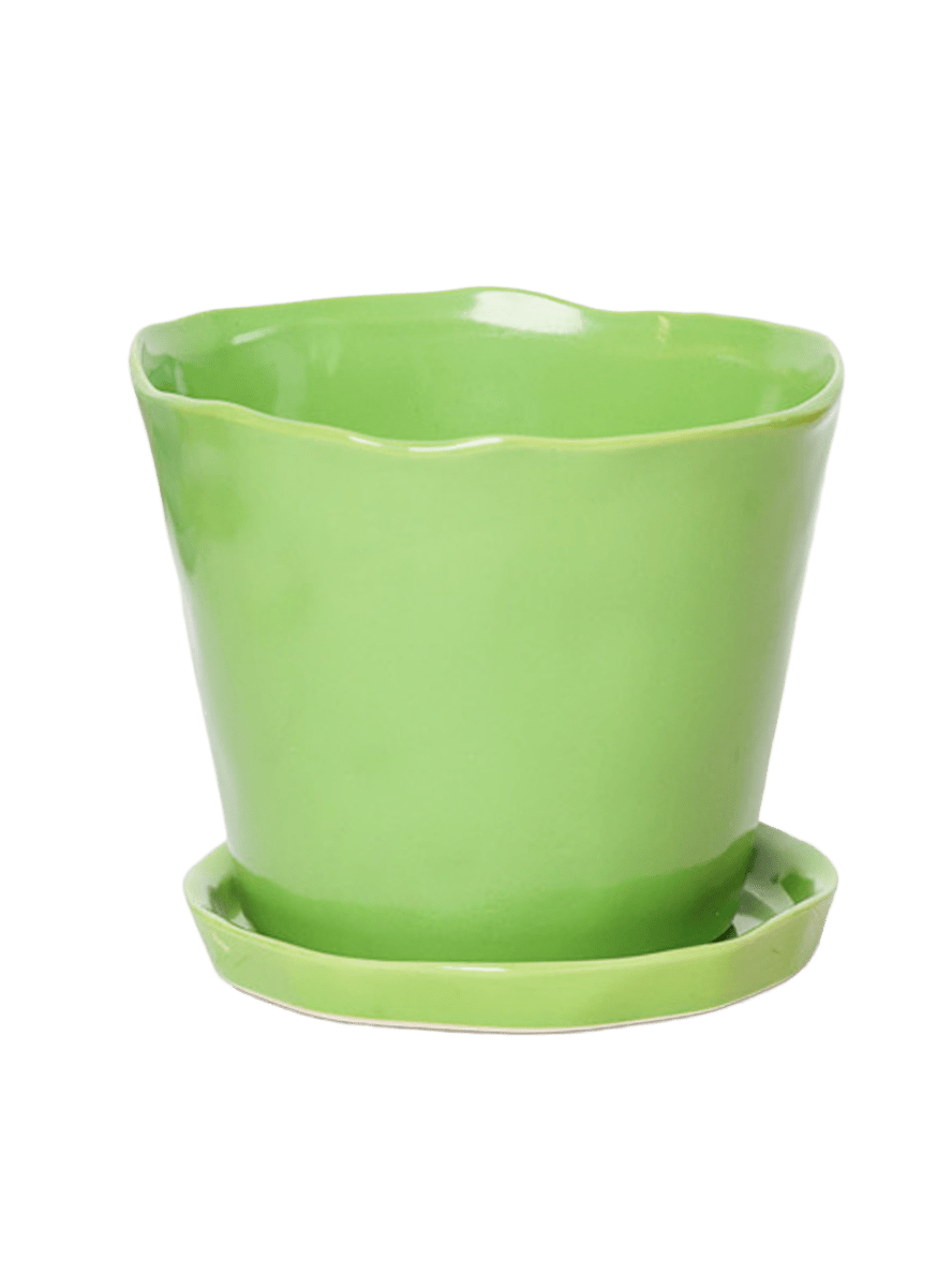 Tika Pot & Saucer | 8 & 10 inch - Chive Ceramics Studio - Pots - Chive Ceramics Studio