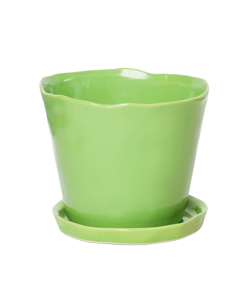 Tika Pot & Saucer | 8 & 10 inch - Chive Ceramics Studio - Pots - Chive Ceramics Studio
