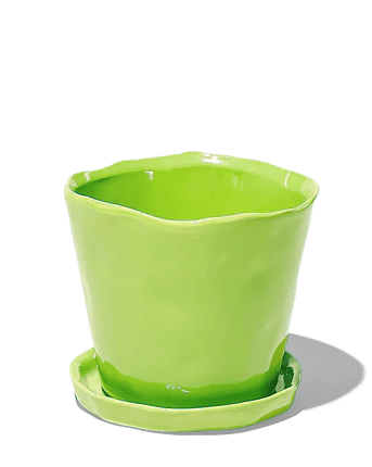 Tika Ceramic Pot & Saucer Set With Drainage - Chive Ceramics Studio - Pots - Chive Ceramics Studio