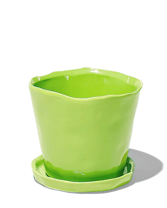 Tika Ceramic Pot & Saucer Set With Drainage - Chive Ceramics Studio - Pots - Chive Ceramics Studio