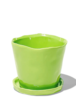 Tika Ceramic Pot & Saucer Set With Drainage - Chive Ceramics Studio - Pots - Chive Ceramics Studio