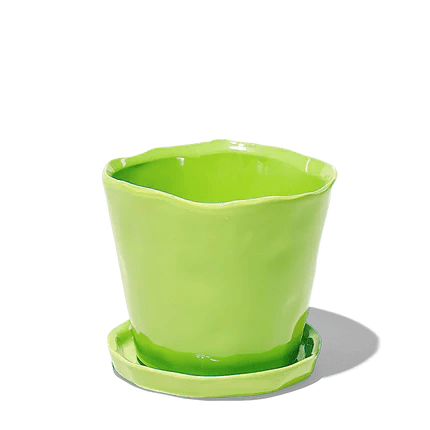 Tika Ceramic Pot & Saucer Set With Drainage - Chive Ceramics Studio - Pots - Chive Ceramics Studio