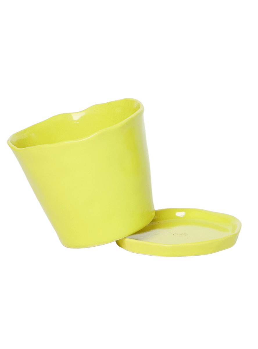 Tika Pot & Saucer | 8 & 10 inch - Chive Ceramics Studio - Pots - Chive Ceramics Studio