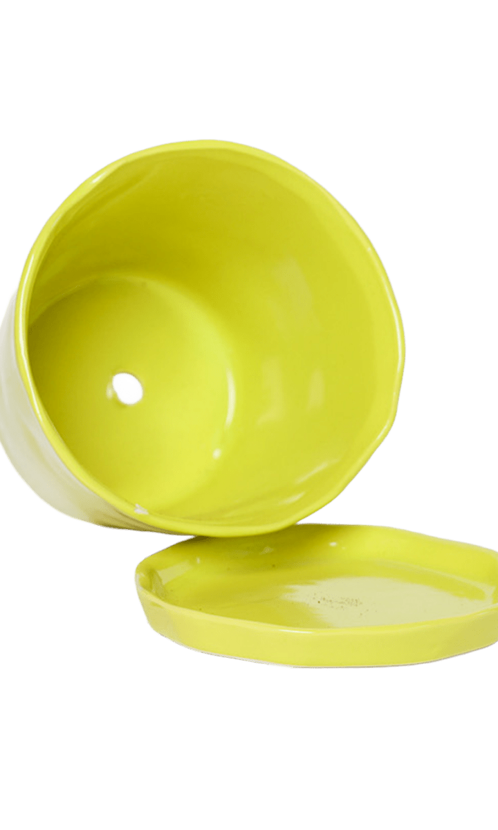 Tika Pot & Saucer | 8 & 10 inch - Chive Ceramics Studio - Pots - Chive Ceramics Studio