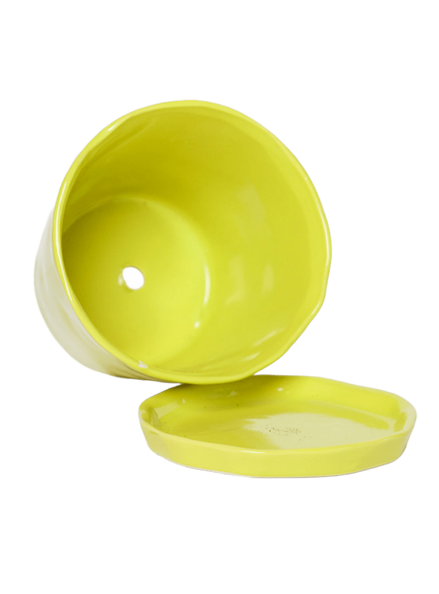 Tika Pot & Saucer | 8 & 10 inch - Chive Ceramics Studio - Pots - Chive Ceramics Studio