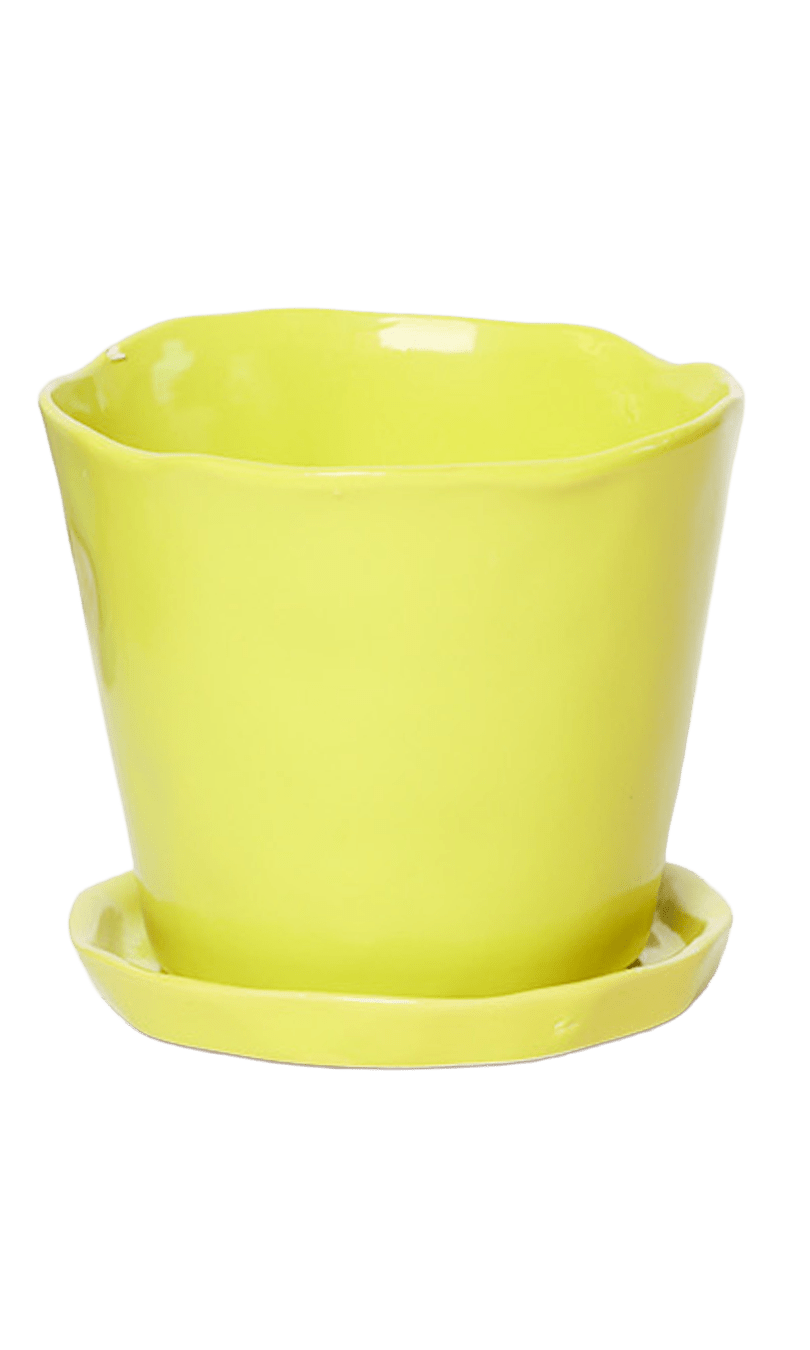 Tika Pot & Saucer | 5 inch - Chive Ceramics Studio - Pots - Chive Ceramics Studio